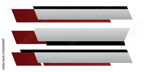 Fototapeta Lower third vector design bundle for broadcast news, TV Bar, Breaking News, Sports, Video Channel