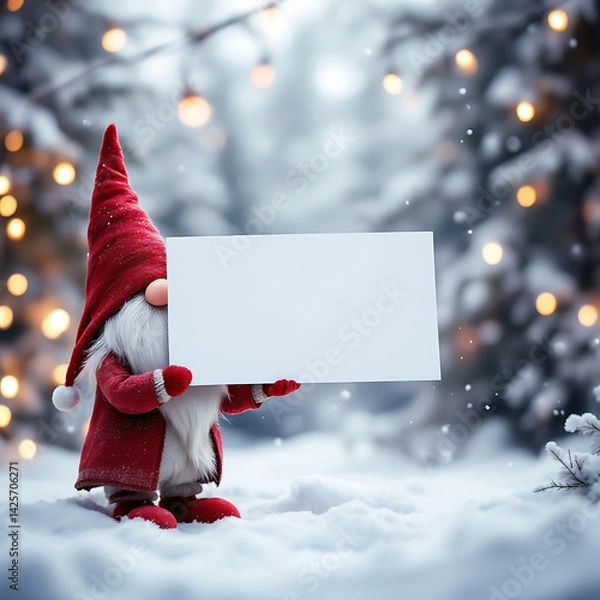 Obraz Christmas greeting card mockup