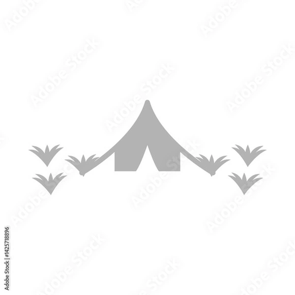 Fototapeta camping icon on white background, vector illustration