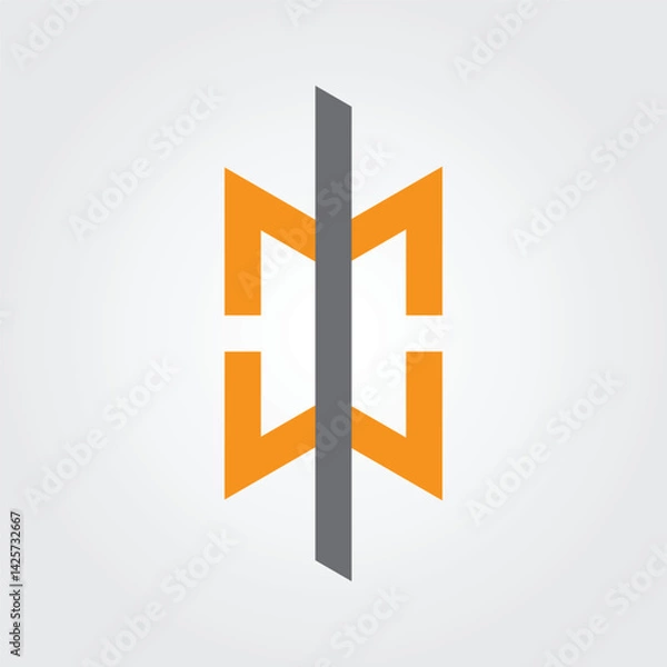 Obraz Letter M Sigma vector icon illustration