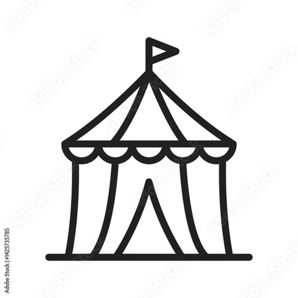 Fototapeta Circus Tent icon vector image. Suitable for mobile apps, web apps and print media.
