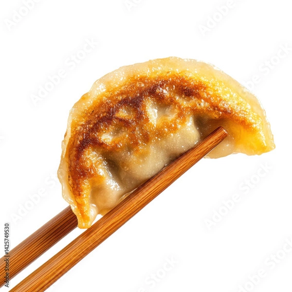 Fototapeta Dumpling held by sticks on transparent Background