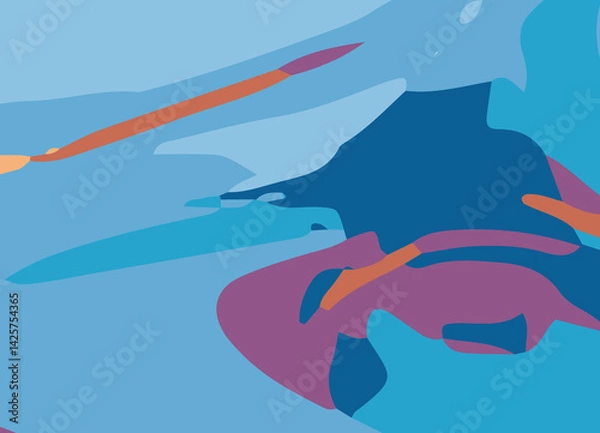 Fototapeta Colorful Abstract wavy Background with lines. Vibrant and Playful Colorful Abstract Cartoon-Themed Multi color Background for Creative and Joyful Artistic Expression. Colorful cartoon theme Background
