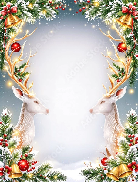 Obraz Christmas frame letter template