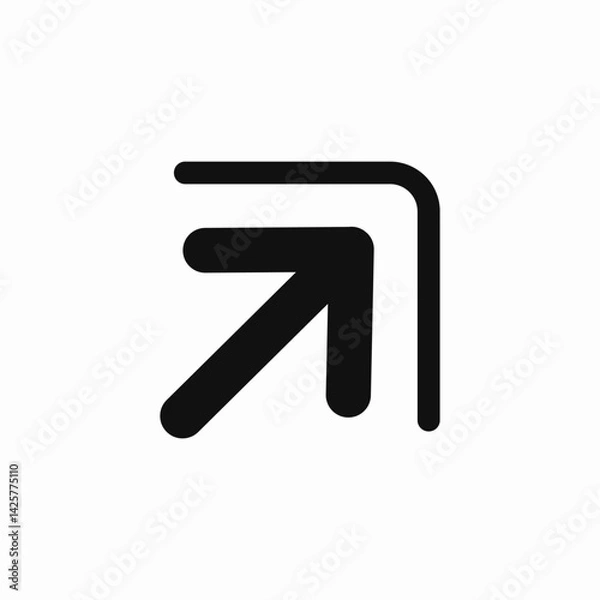 Obraz stepped arrow icon sign vector