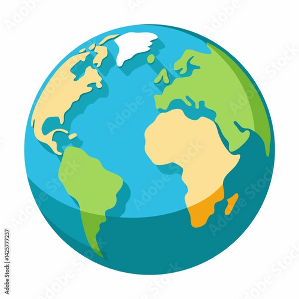 Fototapeta globe on white background