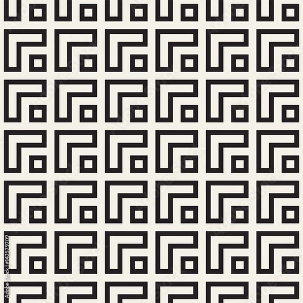 Fototapeta Maze Tangled Lines Contemporary Graphic. Abstract Geometric Background Design. Vector Seamless Pattern.