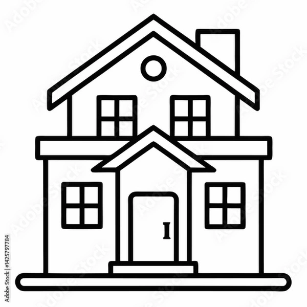 Obraz house icon vector illustration