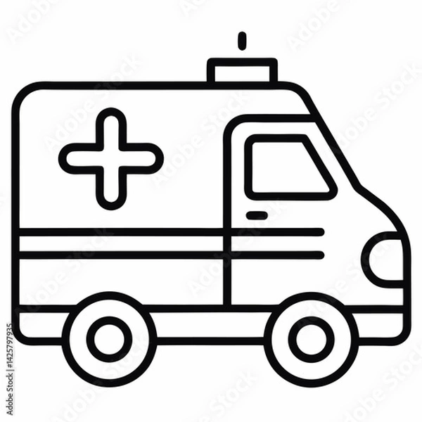 Obraz ambulance car vector illustration