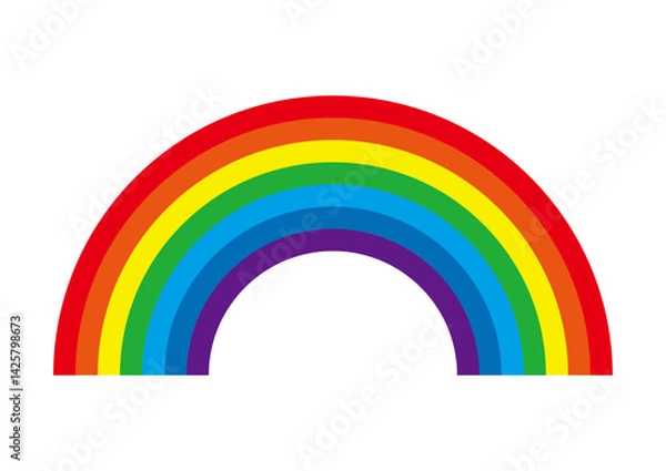 Fototapeta ポップな虹のベクターイラスト　透過素材
Pop rainbow vector illustration transparent material