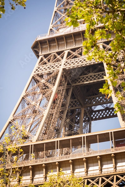 Obraz Dreamy spring details of the Eiffel Tower - Paris