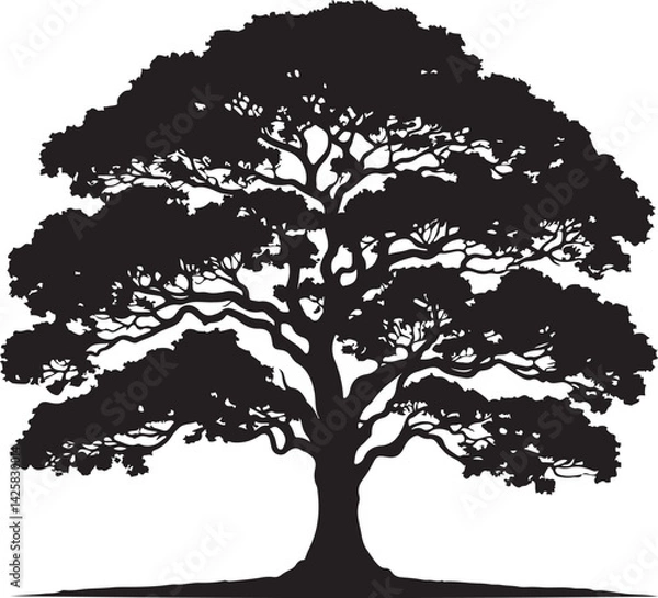 Fototapeta Big Tree silhouette design vector.