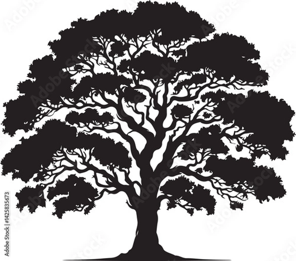 Fototapeta Big Tree silhouette design vector.