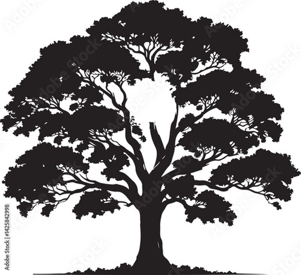Fototapeta Big Tree silhouette design vector.
