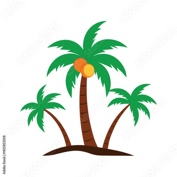 Fototapeta palm trees vector illustration