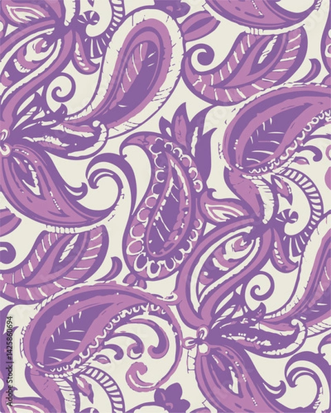 Obraz paisley textile pattern design texture,paisley textile pattern design, Magical Traditional Paisleys Seamless Pattern for wallpaper design or fabric textile printing.vector