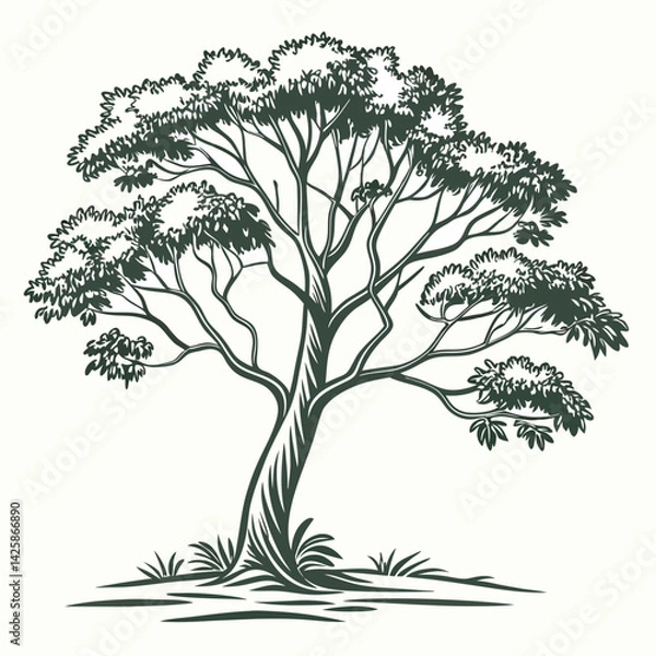 Fototapeta vector tree silhouette