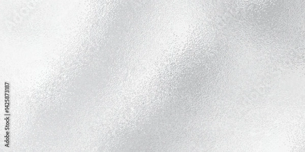 Fototapeta Vector shiny foil or silver metallic pattern. Texture of transparent, matte white and grey frosted glass, blur effect