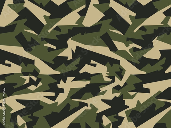 Obraz seamless camouflage pattern for army uniform
