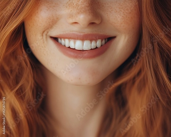 Fototapeta Woman's Smiling Face Close-up