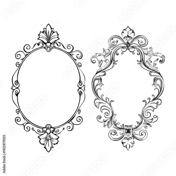 Obraz vintage-style frame design