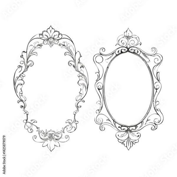 Obraz vintage-style frame design