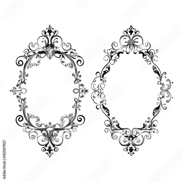 Obraz vintage-style frame design