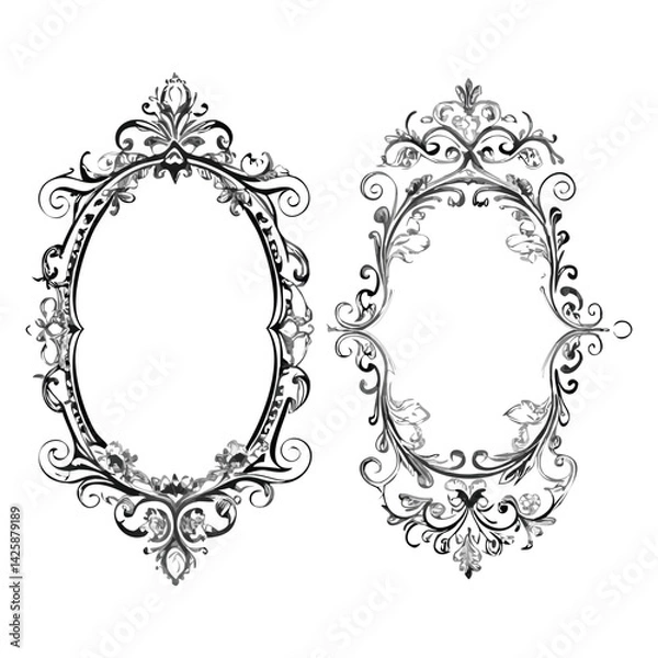 Obraz vintage-style frame design