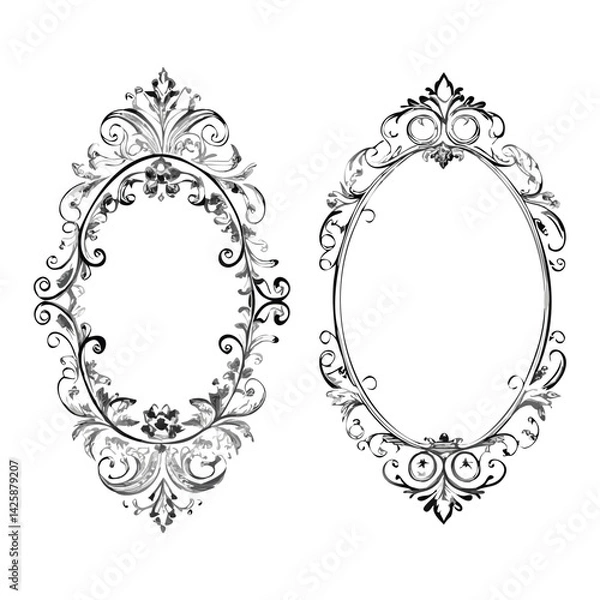 Obraz vintage-style frame design