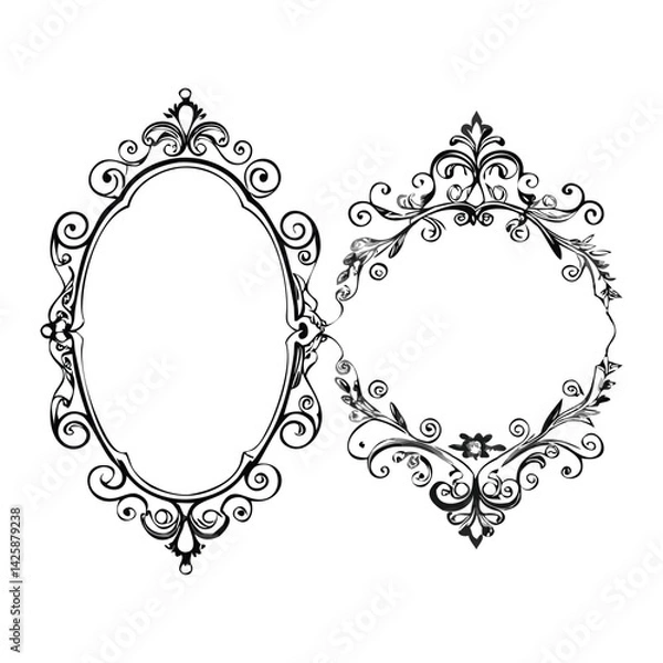 Obraz vintage-style frame design