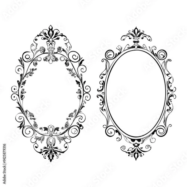 Obraz vintage-style frame design