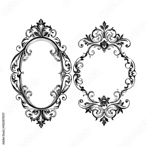 Obraz vintage-style frame design
