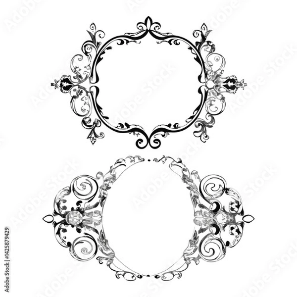 Obraz vintage-style frame design