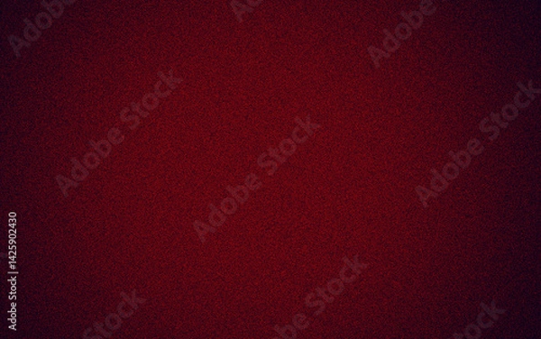 Fototapeta Dark brown-red speckled noise pattern on black background, featuring an abstract grainy texture, ideal for rustic design, retro aesthetics