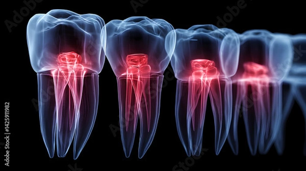 Obraz holographic teeth analyze problem pain technology