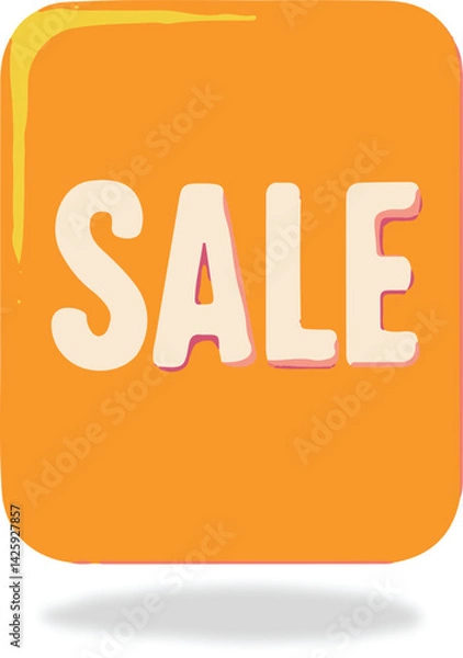Obraz Unique Sale Icon 3D Bold Typography Label editable colors