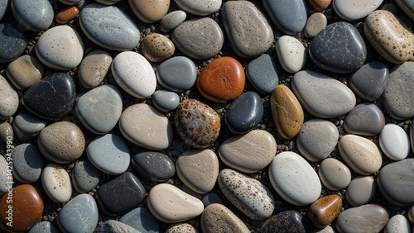 Fototapeta Colorful Pebbles Creating Natural Textures