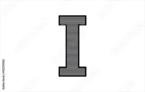 Fototapeta Elegant Letter I logo Vector Template Initial Letter I Logo Design Vector Template. Creative And Modern I logo