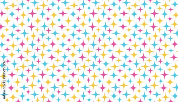 Fototapeta Colorful sparkle pattern background, vector illustration with color swatch