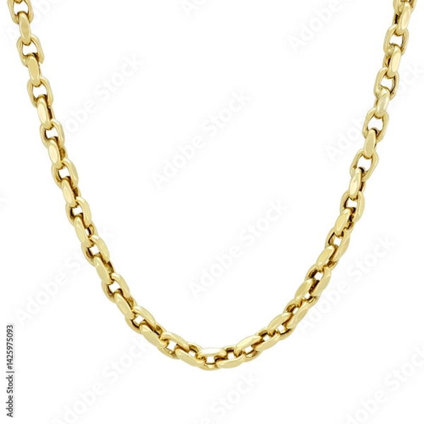 Obraz gold chain isolated on white background