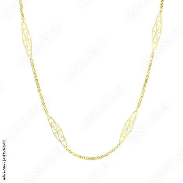 Obraz gold rope isolated on white background