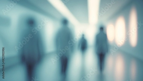 Fototapeta Abstract medical background with modern corridor design