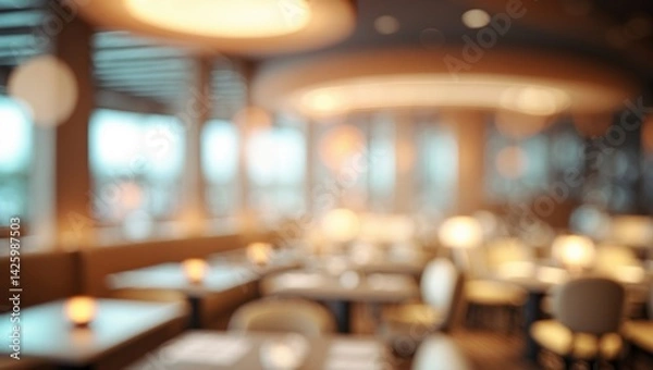 Obraz Elegant abstract blur of a luxury restaurant interior for background purposes.