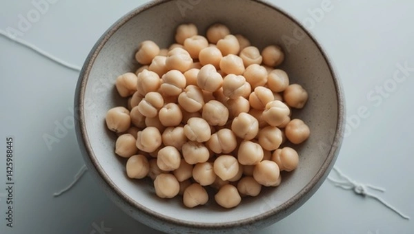 Obraz Healthy organic boiled chickpeas for nutritious eating