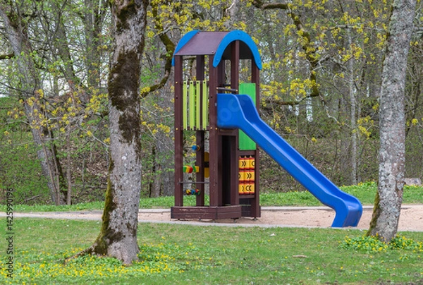 Obraz Children playground zone for yard  in the public park.