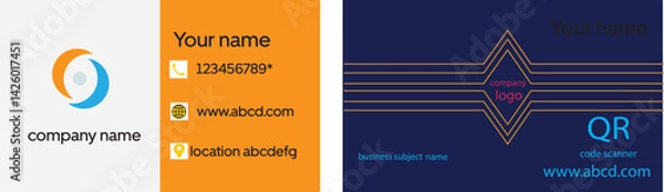 Fototapeta busineess card design vactor,template,typography,