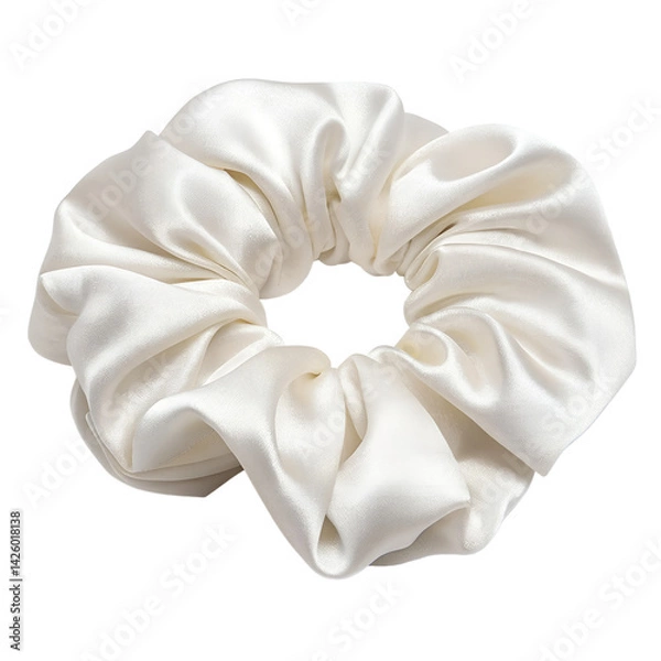Obraz Watercolor silk scrunchie isolated on transparent background