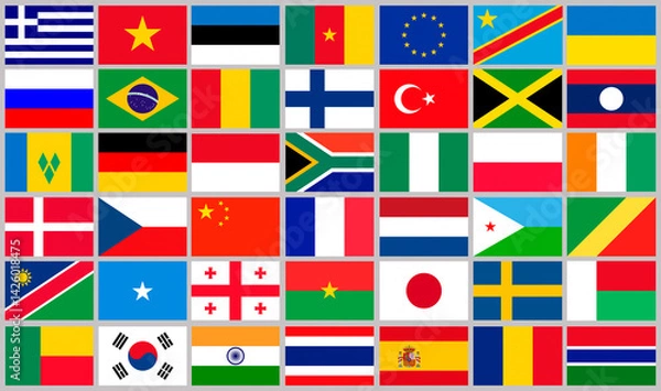 Obraz Background Flags of the world