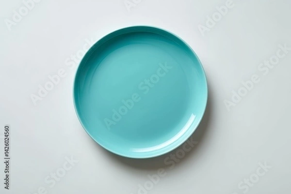 Fototapeta Discover the Elegance of a Teal Plate: A Simple, Stylish Tabletop Essential for Everyday Use and Special Occasions