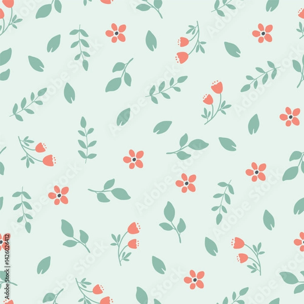 Obraz Abstract floral scandi vector pattern